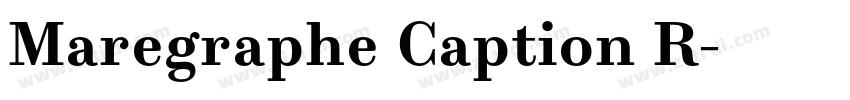 Maregraphe Caption R字体转换